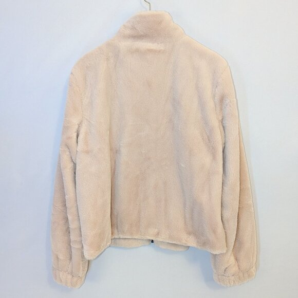 Sanctuary | Mock Neck Faux Fur Jacket in "Maple" Cream | Size Large - Picture 10 of 15